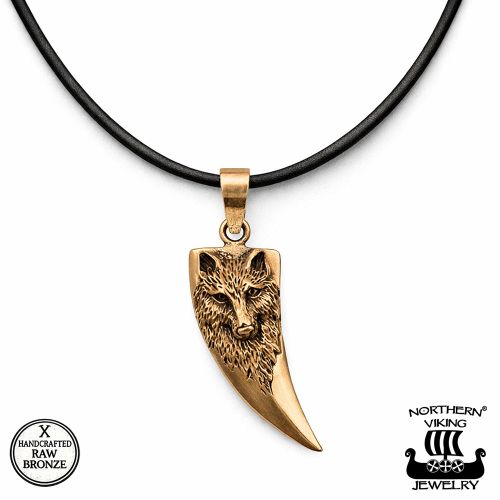 Pronssinen Viikinkikoru Wolf Tooth Northern Viking Jewelry®.