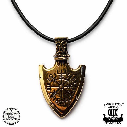 Pronssinen Viikinkikoru Vegvisir Spear Northern Viking Jewelry®.