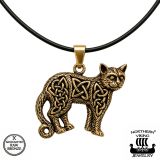 Pronssinen Viikinkikoru Kelttikissa Riipus Northern Viking Jewelry®.