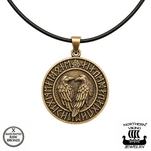 Pronssinen Viikinkikoru Riimukorpit Riipus Northern Viking Jewelry®.