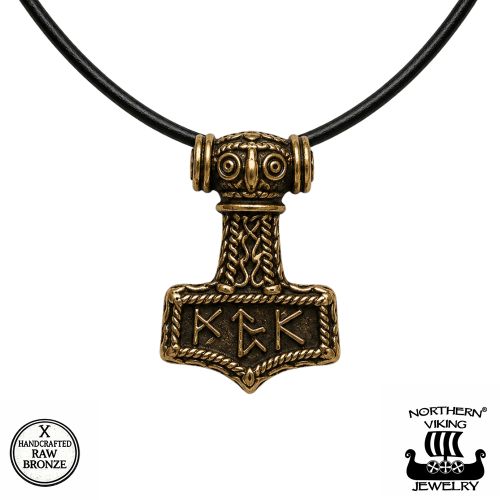 Pronssinen Viikinkikoru Mjölnir Riipus Northern Viking Jewelry®.