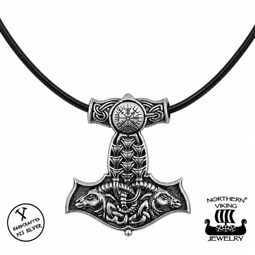 Northern Viking Jewelry® 925-Hopea Vegvisir Thorin Vasara.