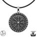 Northern Viking Jewelry® 925-Hopea Vegvisir-Riipus.
