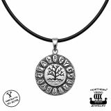 Northern Viking Jewelry® 925-Hopea Riimu Tree Of Life-Riipus.