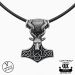 Northern Viking Jewelry® 925-Hopeariipus Goat Thorin Vasara.