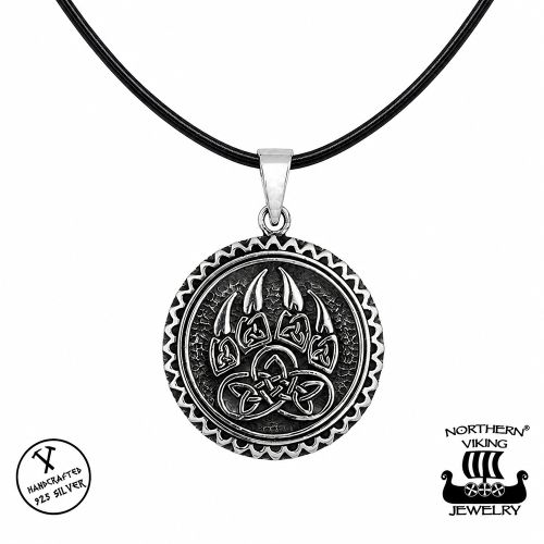 Northern Viking Jewelry® 925-Hopeariipus Karhun Käpälä.