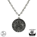 Northern Viking Jewelry® 925-Hopeariipus "Odinin Korpit Hugin & Munin