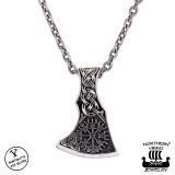 Northern Viking Jewelry® 925-Hopeariipus Vegvisir Axehead