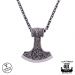 Northern Viking Jewelry® 925-Hopeariipus "Algiz Axehead"