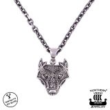 Northern Viking Jewelry® 925-Hopeariipus "Guardian Wolf"