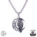Northern Viking Jewelry® 925-Hopeariipus "Moon Raven And Star"