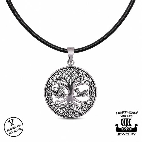 Northern Viking Jewelry® Kaulakoru Hopea Tree Of Life with Raven and Sleipnir.
