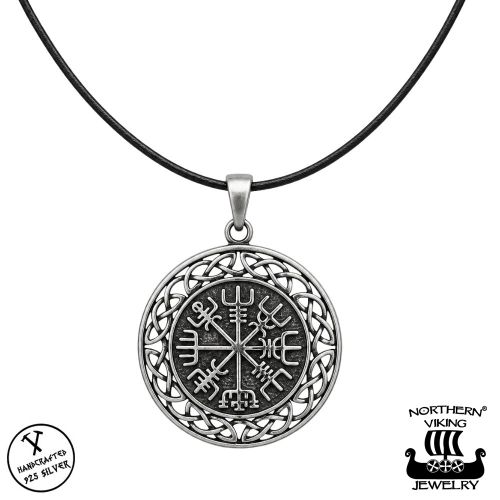 Northern Viking Jewelry® Kaulakoru Hopea Celtic Knot Vegvisir.