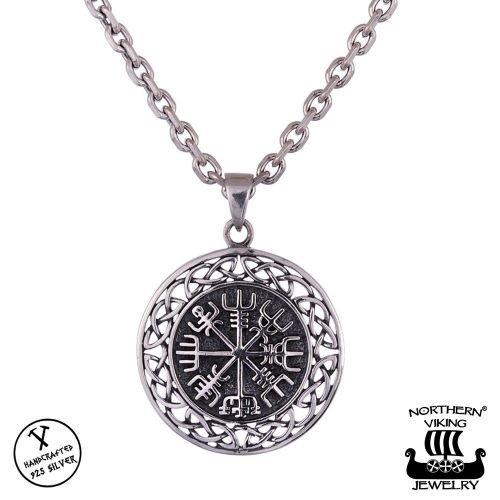 Northern Viking Jewelry® Kaulakoru Hopea Celtic Knot Vegvisir.