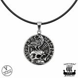 Northern Viking Jewelry® Kaulakoru Hopea Vegvisir Raven And Skull.