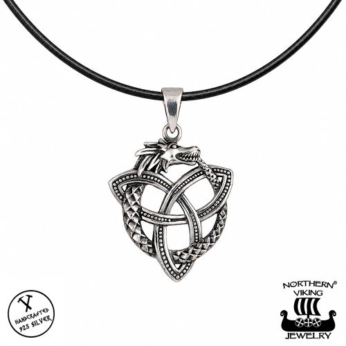 Northern Viking Jewelry® Kaulakoru Hopea Dragon Triquetra.