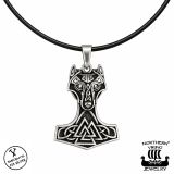 Northern Viking Jewelry® Kaulakoru Hopea Thorin Vasara Guardian Wolf.