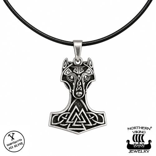Northern Viking Jewelry® Kaulakoru Hopea Thorin Vasara Guardian Wolf.