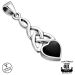 Kelttikorut Hopea Northern Viking Jewelry® Kaulakoru Heart Celtic Trinity Black Onyx.