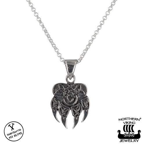 Northern Viking Jewelry® Kaulakoru Hopea Karhun Jälki.