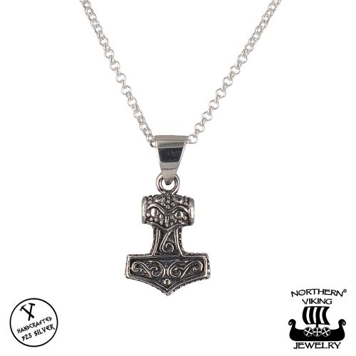 Northern Viking Jewelry® Kaulakoru Hopea Mjölnir.
