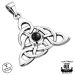 Kelttikorut Hopea Northern Viking Jewelry® Kaulakoru Triquetra Black Onyx.