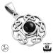 Kelttikorut Hopea Northern Viking Jewelry® Kaulakoru Round Celtic Knot Black Onyx.