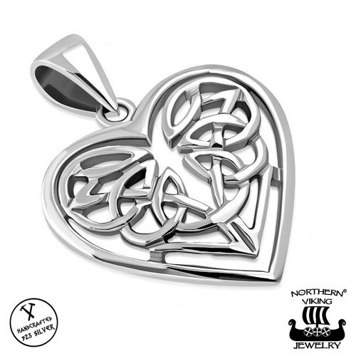 Kelttikorut Hopea Northern Viking Jewelry® Kaulakoru Celtic Heart.