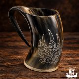 Horn Mug Viikinkimuki Bear Paw Northern Viking Jewlery.