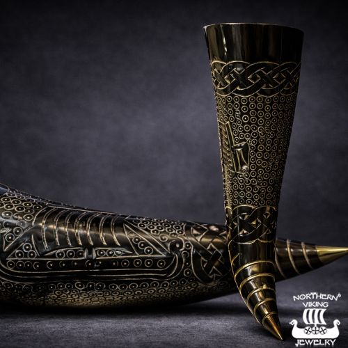 Juomasarvi Viking Longship – Viikinkien Drinking Horn Northern Viking Jewelry.