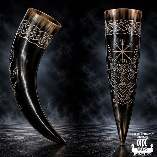 Juomasarvi Vegvisir Warrior Face Northern Viking Jewelry®.
