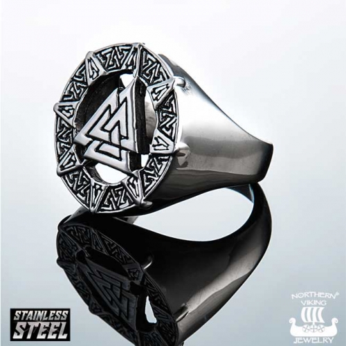 Northern Viking Jewelry-Sormus "Valknut Odin Symbol" 