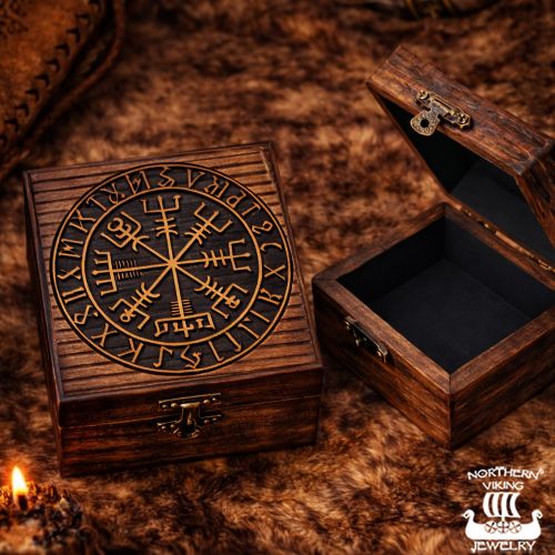 Vegvisir Riimurasia – Viikinkien Kompassi Säilytysrasia.