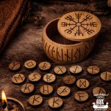 Vegvisir Puinen Riimukulho – Elder Futhark Riimut 24 kpl.