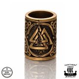 Northern Viking Jewelry®-Partakoru Pronssi Valknut.