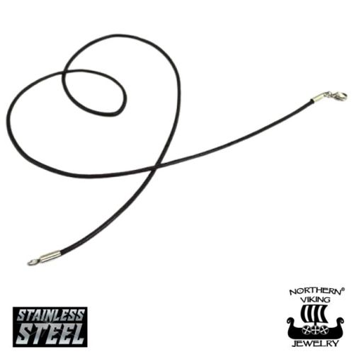 2 mm nahkanauha riipukselle  musta.