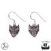 Northern Viking Jewelry® "925-Hopea Korvakorut Guardian Wolf"