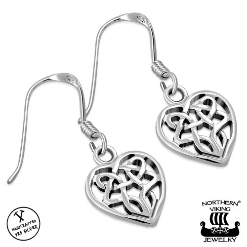 Northern Viking Jewelry® Korvakorut Small Celtic Knot Heart.