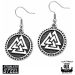 Valknut Viikinkikorvakorut Kirurginteräs Northern Viking Jewelry®.