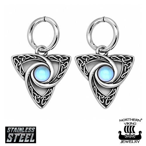 Korvarenkaat Celtic Trinity Opalite Kirurginteräs Northern Viking Jewelry®.