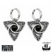 Korvarenkaat Celtic Trinity Black Stone Kirurginteräs Northern Viking Jewelry®.