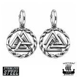 Korvarenkaat Valknut Kirurginteräs Northern Viking Jewelry®.
