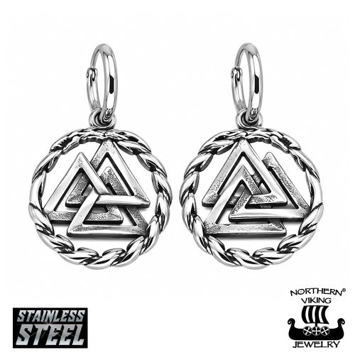 Korvarenkaat Valknut Kirurginteräs Northern Viking Jewelry®.