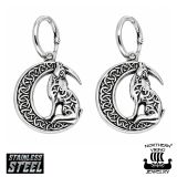 Korvarenkaat Moon Wolf Kirurginteräs Northern Viking Jewelry®.