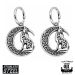 Korvarenkaat Moon Wolf Kirurginteräs Northern Viking Jewelry®.