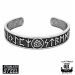 Valknut Riimurannekoru Kirurginteräs Northern Viking Jewelry®.