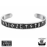 Viikinkien Riimurannekoru Kirurginteräs Northern Viking Jewelry®