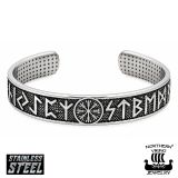 Vegvisir Riimurannekoru Kirurginteräs Northern Viking Jewelry®.