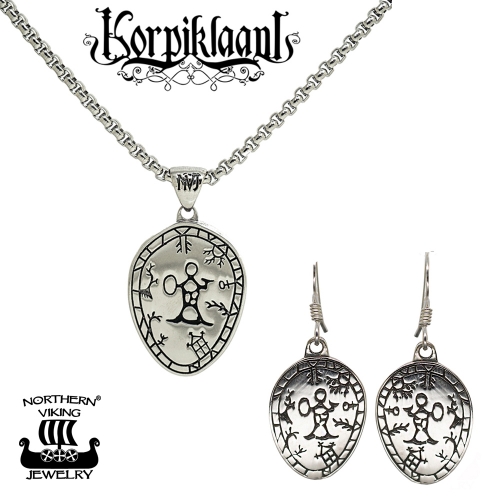 Northern Viking Jewelry® Korpiklaani Noitarumpu-Riipus + Noitarumpu Korvakorut