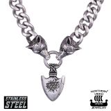 Panssariketju 14 mm Northern Viking Jewelry Sudenpäillä + Vegvisir Spear. Kuva 1.
